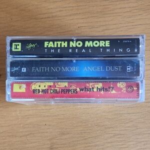 Faith No More, Red Hot Chili Peppers - 1980s & 90s Cassette Tapes (Lot of 3) 